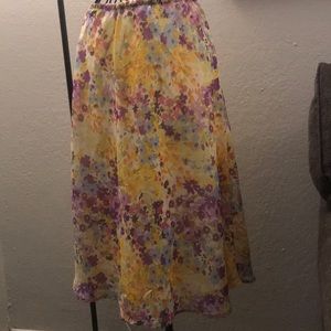 Floral midi skirt